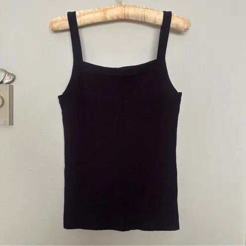 Dana Buchman Vintage Eggplant Purple Wool Knit Metallic Women's Tank Top