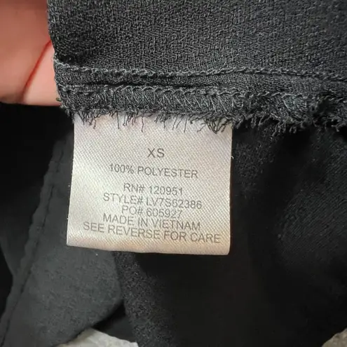 Olive & Oak Tank Top Sheer Braided Strap Sleeveless Casual Black XS