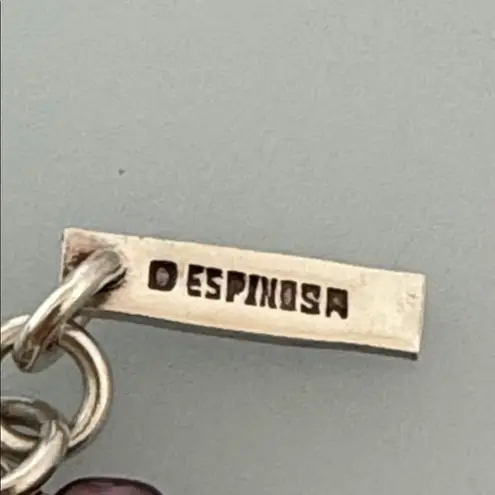 ESPINOSA 925 sterling silver Design Real amethyst stones Necklace​​ Purple