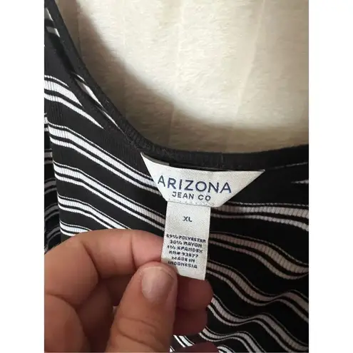 Arizona Jeans Arizona Jean Co Black & White Striped Dress Woman’s Size XL