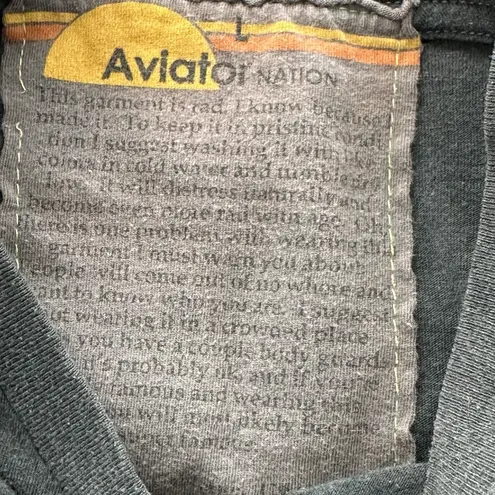 Aviator Nation Smiley Face Austin City Limits Music Festival Gray T Shirt Size L