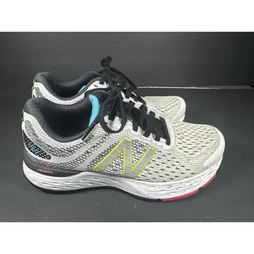 New Balance  680v6 White Grey Running Shoes Sz 8.5
