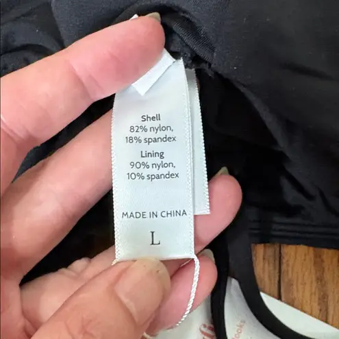 ANDIE Bikini Set Maui Top Shortie Bottom Black Size L NWT