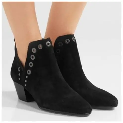 Circus by Sam Edelman Sam Edelman Black Suede Leather Studded RUBIN Ankle Boots