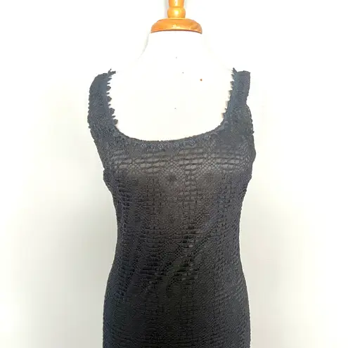 Alex Evenings Vintage Black Bodycon MIDI Dress