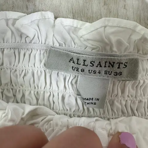 ALLSAINTS Alex Crop Top In White Size 4