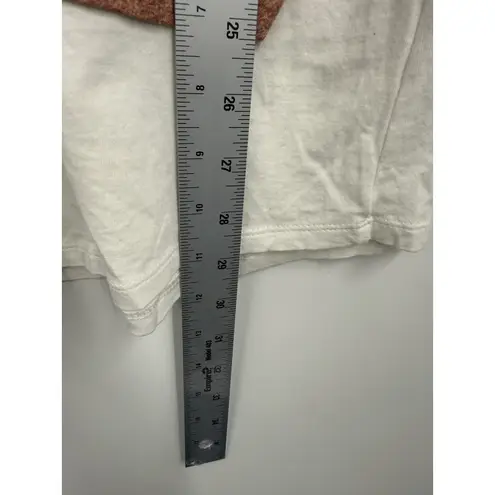 J Jill Shirt Womens Crew Neck Long Sleeve Pink White Faux Layer Top Size XL