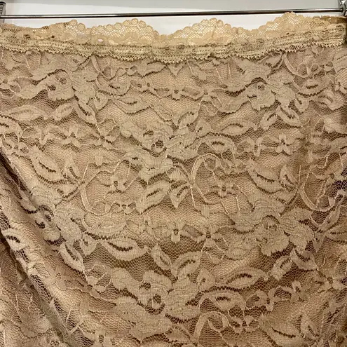 DNA Couture Women’s Strapless Lace Tube Top Tan Size Large NWOT