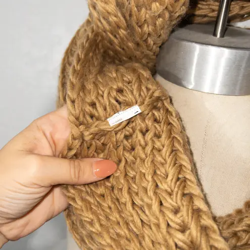 Unbranded Tan Knit Chunky Infinity Scarf