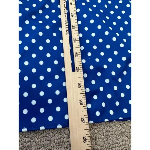 Lounge Vintage Anthony Richards 3X Womens Top MuuMuu Blouse Polka Dot Blue White