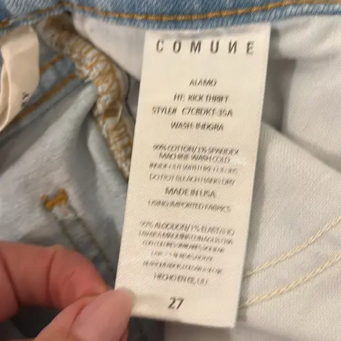 Commune Jeans Light Wash Distressed Straight Leg Jeans 27 Fit