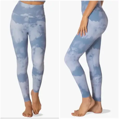 Beyond Yoga ✨ Olympus High Waisted Midi Tie Dye Blue Sz M Leggings✨