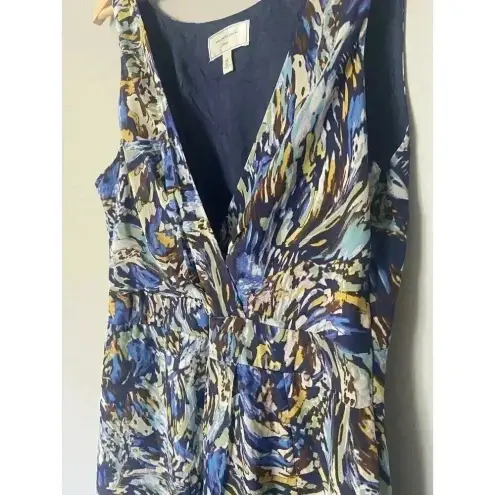 Anthro Moulinette Soeurs Oak Apple 100% Silk Dress Size‎ 12 Blue