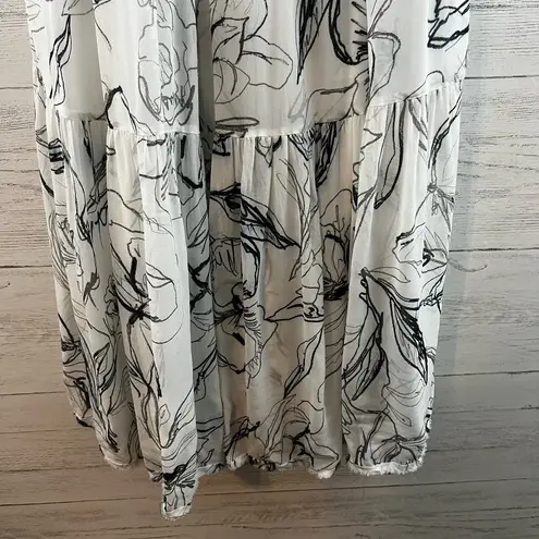 Milly Pierce Sketched Iris Off Shoulder Maxi Dress Size 4