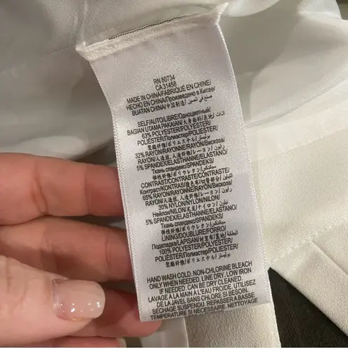 BCBGMAXAZRIA  White Blazer Jacket Size S Cutout Back Structured Y2K Chic