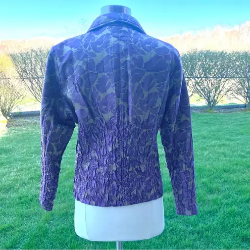 UBU Peck Your Personality Reversible Metallic Purple Zip Up Jacket