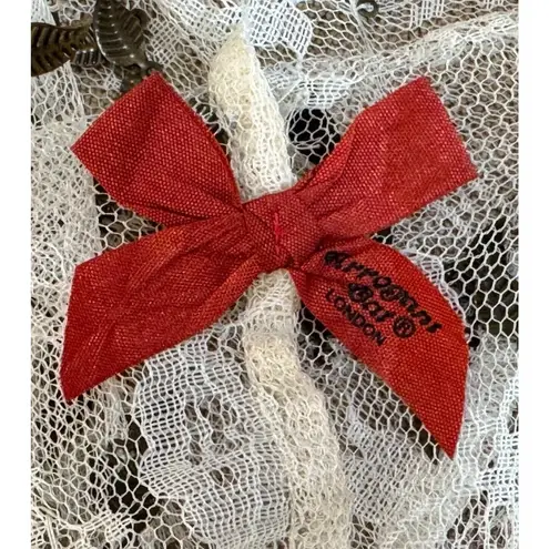 ARROGANT CAT Lace Charm Gold Embellished Jingling Leafs Rave Club Vest Size XS/S White