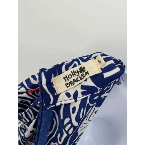 Molly Bracken Jumpsuit Womens Small Zip Up Back Sleeveless Tie Waist Pockets