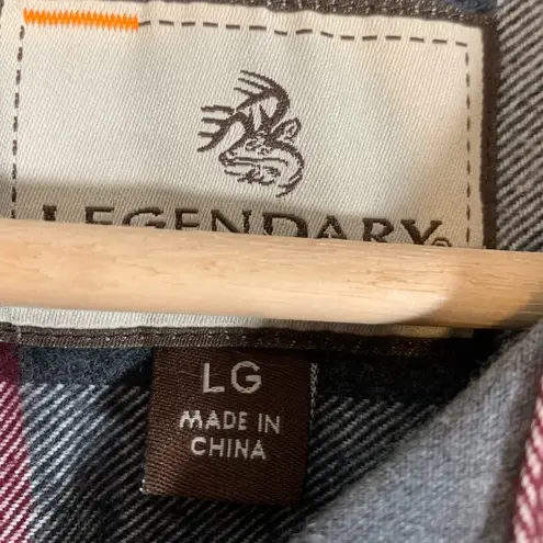 Legendary White Tails Firelight Popover Flannel Shirt Size Large