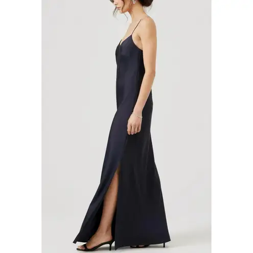The Frankie Shop Dylana Sleeveless Slip Maxi Dress, Navy, Medium