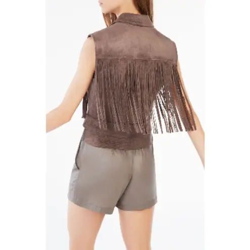 BCBGMAXAZRIA 💕💕 Mike Faux Suede Fringe Vest