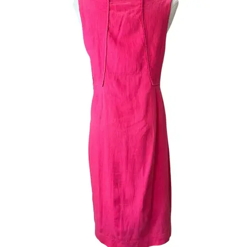 Edme & Esyllte deom Anthropologie Hot Pink Linen Sleeveless Dress ā Size 6