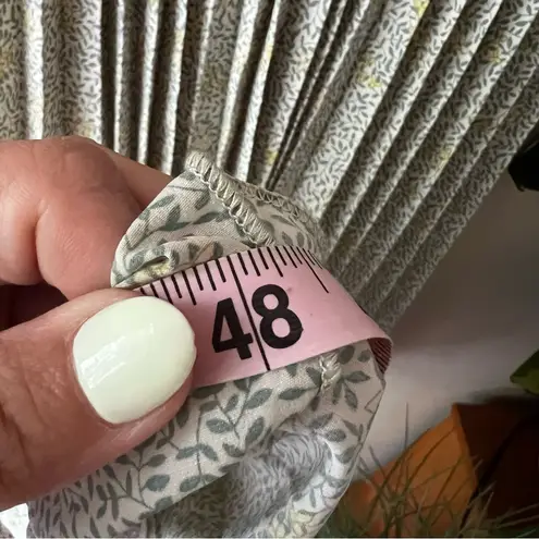 Polagram Mint Green Floral Pleated Midi Dress Women's SIZE MEDIUM new with tags