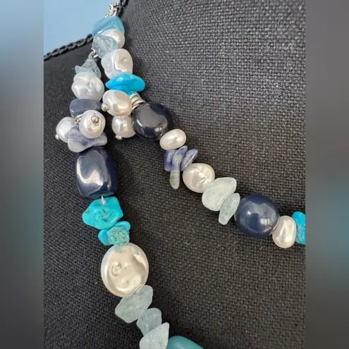 Free People NEW WITH TAGS  Steal the Show Layered Choker Blues 💙🦋