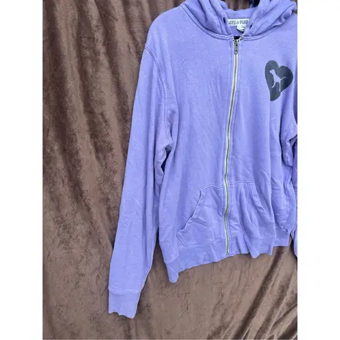 PINK By Victoria’s Secret Purple Full Zip Sweatshirt Woman’s Size Medium FLAWED