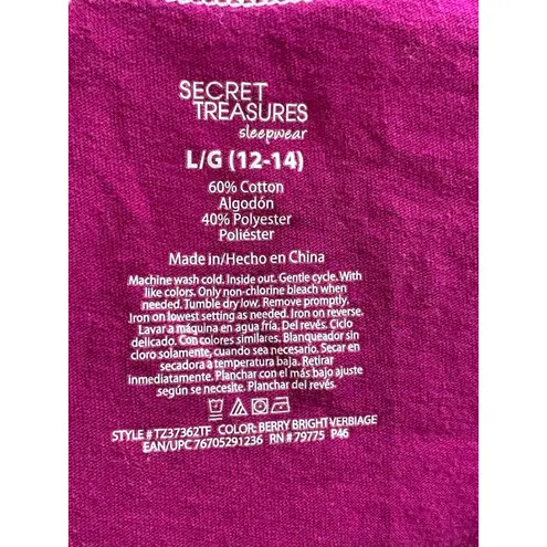 secret treasures Women's Magenta White Graphic Tank Top L