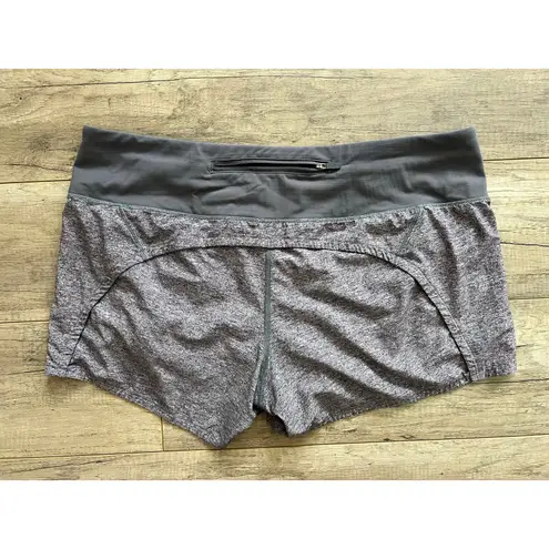 Lululemon Run Times Short II*4" Heather Lux Multi Black / Dark Carbon Gray Size 10