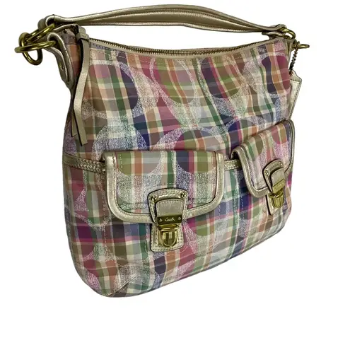 Coach  Daisy Madras Pocket Hobo Shoulder Bag Purse