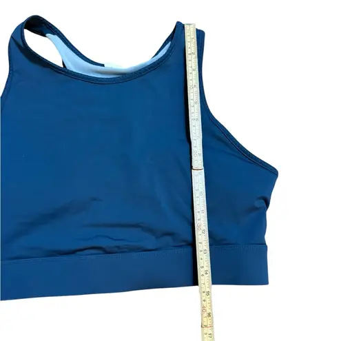 Fabletics  Trinity High Impact Sports Bra in Blue Nova/ Blue Iron Sz M
