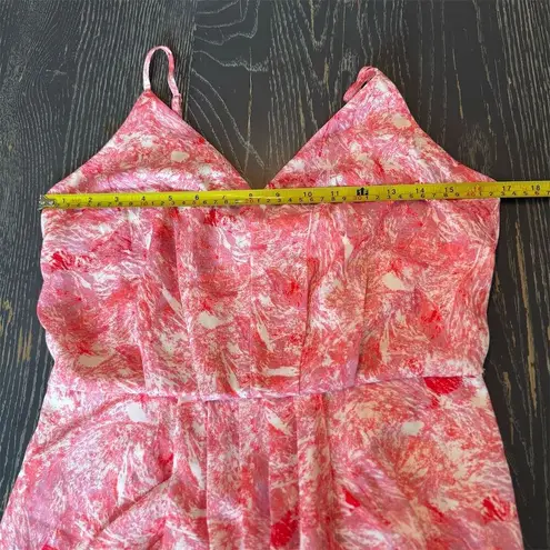 Chelsea28 Women's S Pink Paint Splatter Faux Wrap Maxi Dress