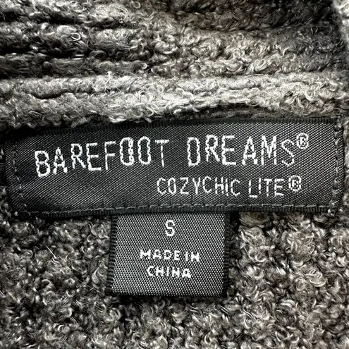 Barefoot Dreams CozyChic Lite Long Weekend Cardigan Sweater Pockets Ash Small