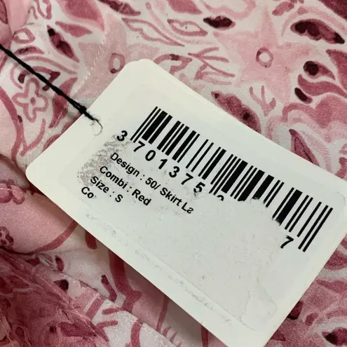 Mii Collection The Lata Tapis Volant Skirt Size Small NWT Pink