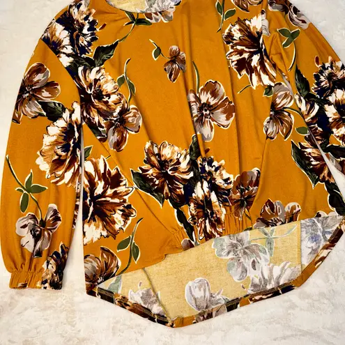 Anabelle's Boutique Mustard Floral Print Top