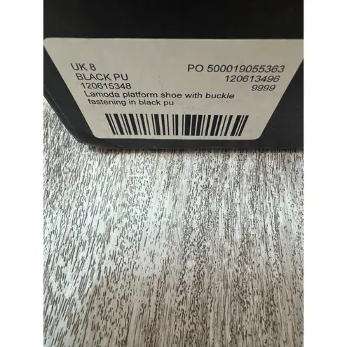 Lamoda Platform Heel Ankle Strap Buckle Studded Black Goth Punk Shoes Size 8