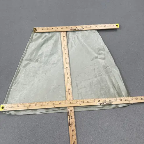 Babaton Aritzia Mini Skirt Womens 4 Green Acetate Lined A Line Soft Casual Party