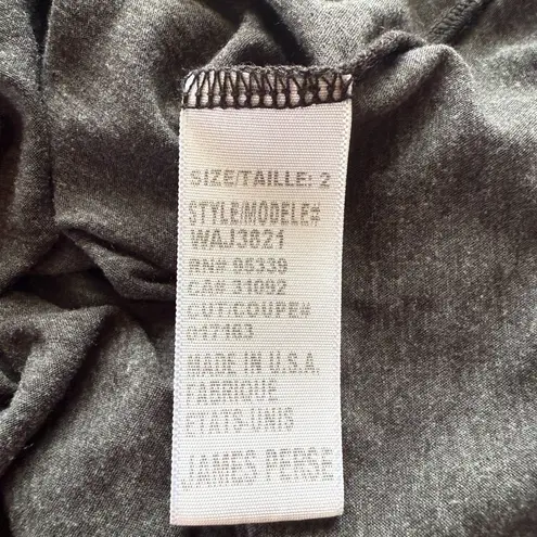 James Perse standard black stretchy 3/4 sleeve lightweight top blouse size 2 NWT