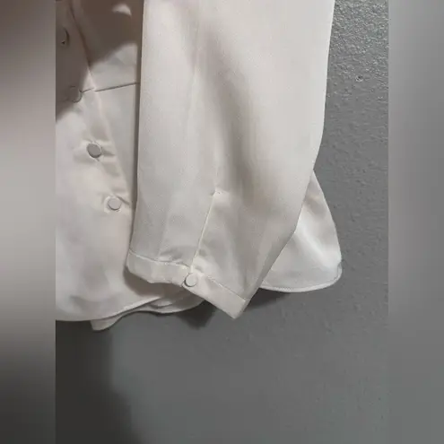 J.Crew New with tags  Long-sleeve peplum top in satin-crepe Elegant Button-Up