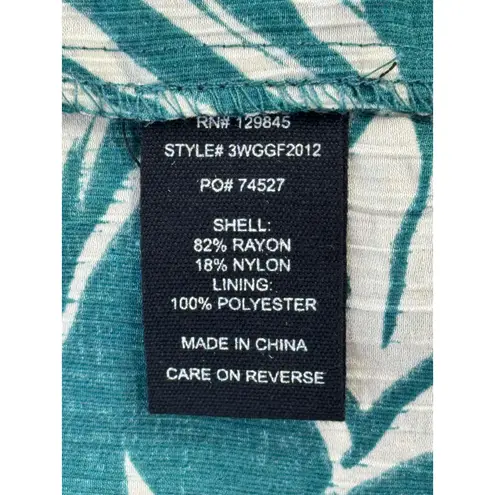 MAX + ASH Green Floral Ruffle Strap Tiered Maxi Dress Size S Summer