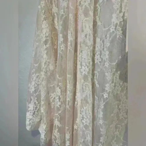 Pia Gladys Perey NWT Women’s Guipure Wedding Sheer Lace Robe Size 4