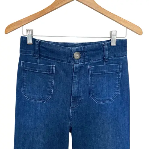 Pilcro The Skipper High Rise Wide Leg Jeans With Patch Pockets Size 27