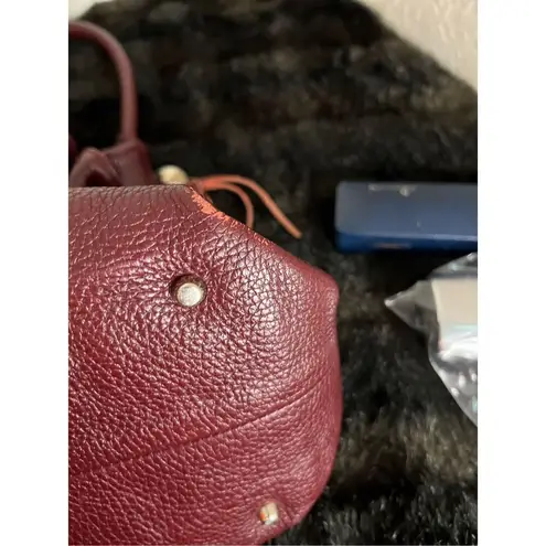 Furla  Genuine Leather Handbag dark red brown hobo