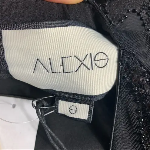 Alexis   Franciska  Beaded open back Sequin Shimmer Mini Dress Size Small Black