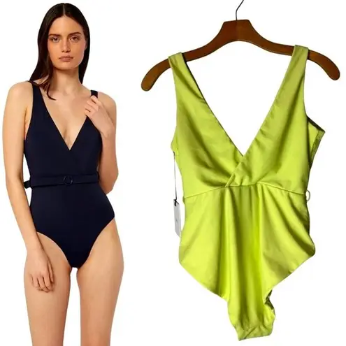 ONIA Bathing Suit Women Small Yellow Citron Neon Michelle One Piece Swimsuit NWT
