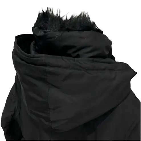 The Kooples NWT Memory Sweet Black Hooded Faux Fur Parka Women’s Size Small