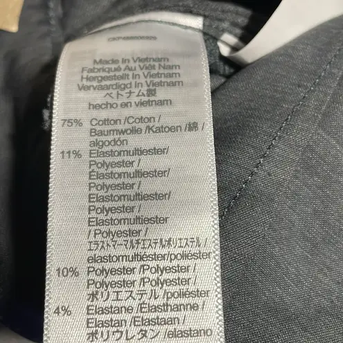 Madewell  Kick Out Pants In Garment Dyed Sateen Crop Dark Pavement Sz 23 NWT