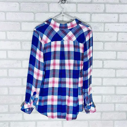 Rails Hunter Blue and Red Plaid Long Sleeve Button-Down Shirt Size XS